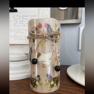 Rustic Farmhouse Chicken Candle
